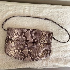 Michael Kors Python Print Clutch/Shoulder Bag